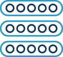 Led Light Line Blue Two Color Icon vector