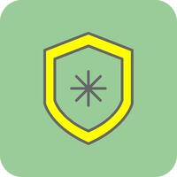 Secure Analytics Filled Yellow Icon vector