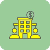 Corporate Finances Filled Yellow Icon vector