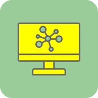 Network Filled Yellow Icon vector