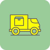 Delivery Truck Filled Yellow Icon vector