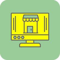 OnFilled Yellow Shop Filled Yellow Icon vector