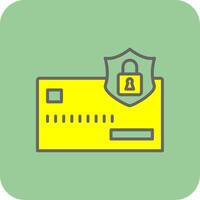 Secure Payment Filled Yellow Icon vector