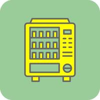 Vending Machine Filled Yellow Icon vector