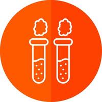 Test Tubes Line Yellow White Icon vector