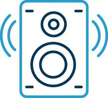 Speaker Line Blue Two Color Icon vector