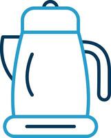 Kettle Line Blue Two Color Icon vector