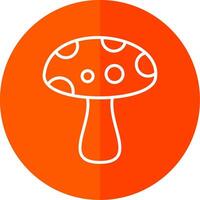 Mushroom Line Yellow White Icon vector