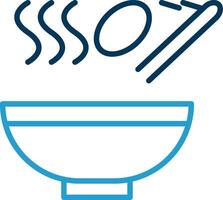 Soup Line Blue Two Color Icon vector