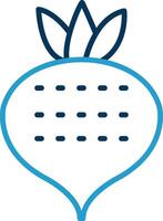 Turnip Line Blue Two Color Icon vector