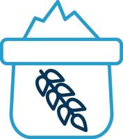 Flour Line Blue Two Color Icon vector