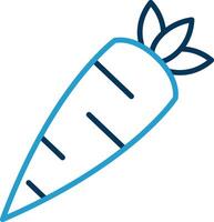 Carrot Line Blue Two Color Icon vector