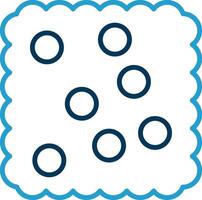 Cracker Line Blue Two Color Icon vector