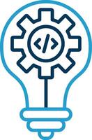 Idea Line Blue Two Color Icon vector