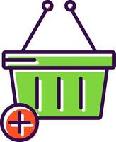 Add To Basket filled Design Icon vector