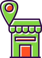 Shop Location filled Design Icon vector