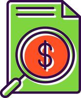 Money Search filled Design Icon vector