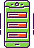 Mobile Work filled Design Icon vector
