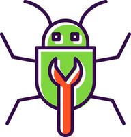 Bug Fixing filled Design Icon vector