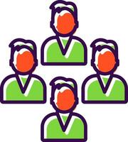 Team filled Design filled Design Icon vector