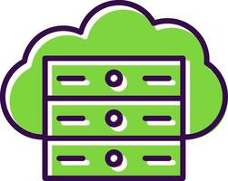 Cloud Server filled Design Icon vector