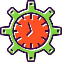 Time management filled Design Icon vector