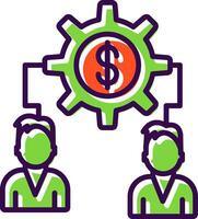 Money Team Connect filled Design Icon vector