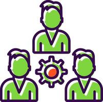 Team Management filled Design Icon vector