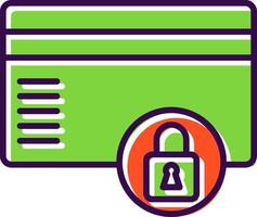 Credit Card Secure filled Design Icon vector