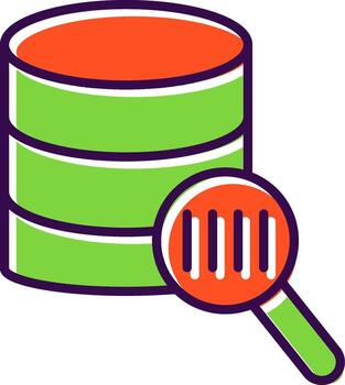 Database Scanning filled Design Icon vector