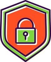 Database Protection filled Design Icon vector