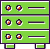 Database Center filled Design Icon vector