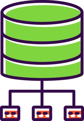 Database Architecture filled Design Icon