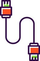 Database Cable filled Design Icon vector