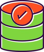 Database filled Design Icon vector