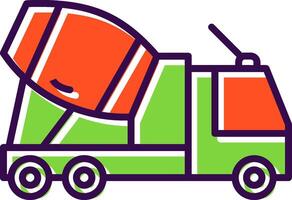 Concrete Truck filled Design Icon vector