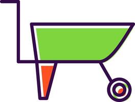 Wheelbarrow filled Design Icon vector