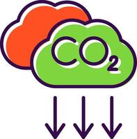 co2 lleno diseño icono vector