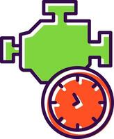 Time Engine filled Design Icon vector