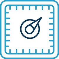 Gauge Line Blue Two Color Icon vector