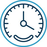 Gauge Line Blue Two Color Icon vector