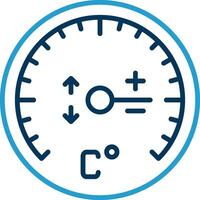 Gauge Line Blue Two Color Icon vector