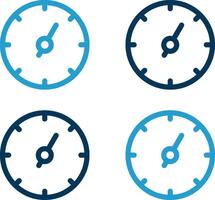 Dial Line Blue Two Color Icon vector