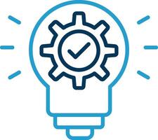 Idea Line Blue Two Color Icon vector