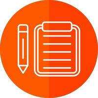 Notes Line Yellow White Icon vector