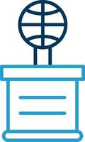 Basketball Line Blue Two Color Icon vector
