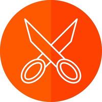 Scissors Line Yellow White Icon vector