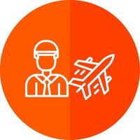 Air Engineer Line Yellow White Icon vector