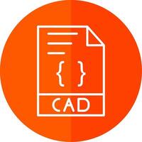 CAD Line Yellow White Icon vector