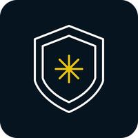 Secure Analytics Line Yellow White Icon vector